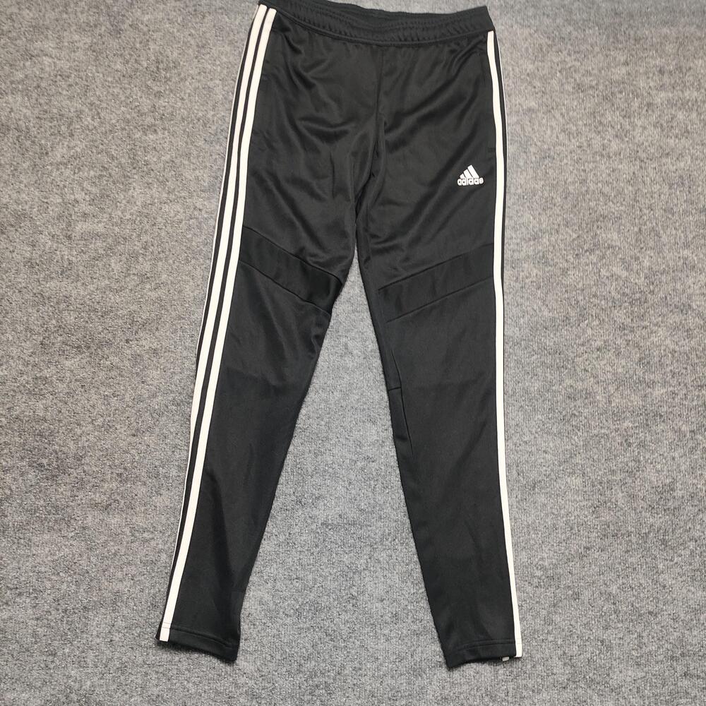 Adidas Climacool Track Pants Womens Small Black 3 Stripe Athletic Zip Hem